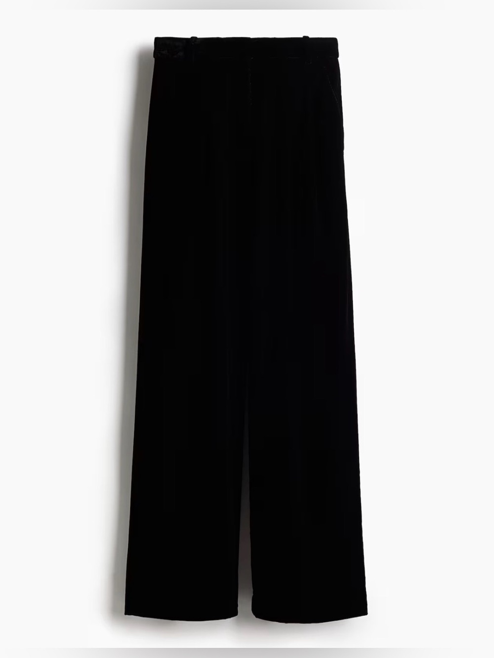 Zara Black Wide-Leg Velvet Pants